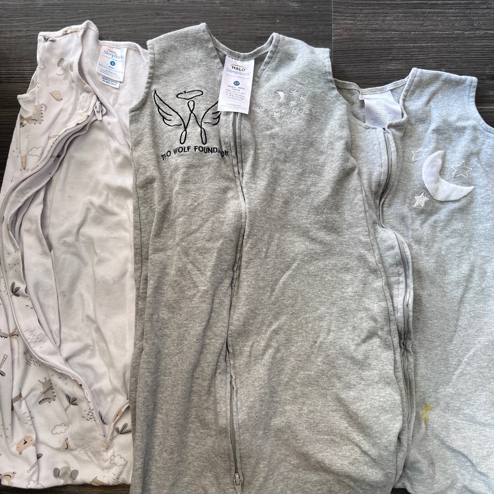 3 small sleep sacks